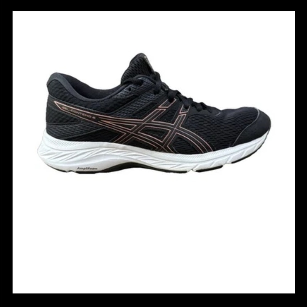 Women’s ASICS Gel-Contend 6 Black & White Running Sneakers / Shoes Size 8 EUC